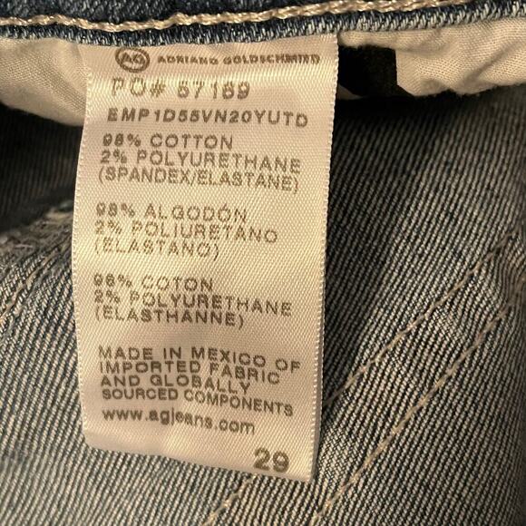 NWT AG Farrah Boot Crop Jeans Size 29 High Rise Distressed Vintage Wash Flare - Picture 8 of 9